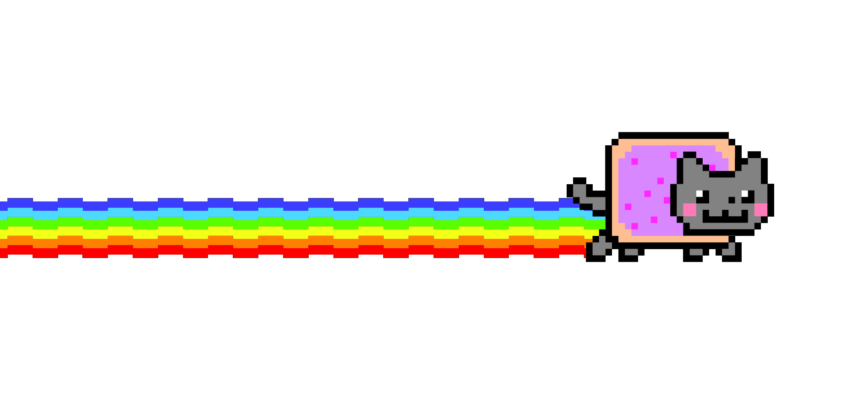 Nyan Cat flying in background